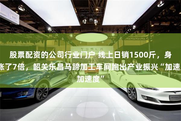 股票配资的公司行业门户 线上日销1500斤，身价涨了7倍，韶关乐昌马蹄加工车间跑出产业振兴“加速度”
