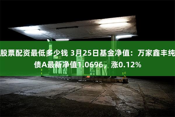 股票配资最低多少钱 3月25日基金净值：万家鑫丰纯债A最新净值1.0696，涨0.12%
