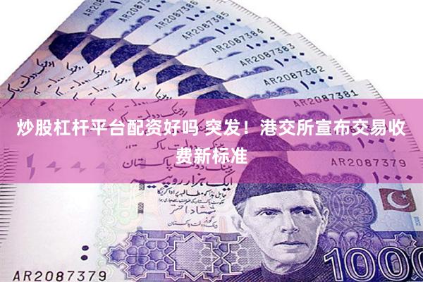 炒股杠杆平台配资好吗 突发！港交所宣布交易收费新标准